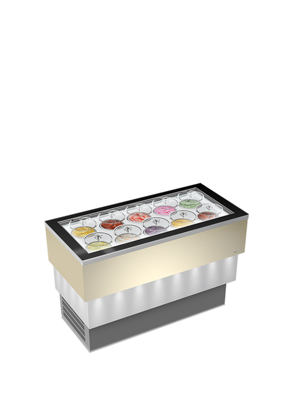 Carrara Cream Total Glass | Conservatori per gelato mantecato e granite Framec